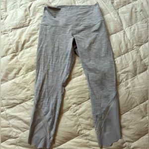 White And Grey Stripe Lululemon Leggings
